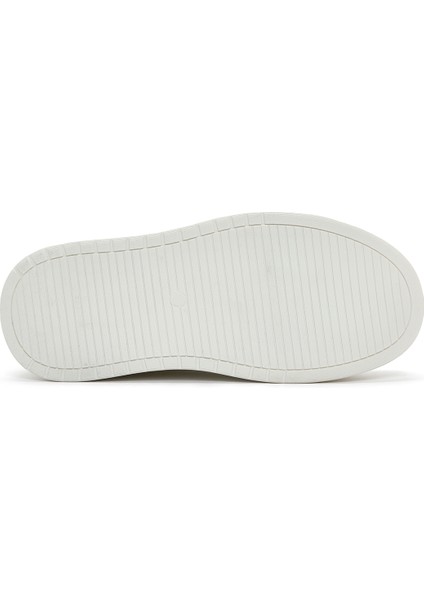 Kadın Beyaz Kalın Tabanlı Taşlı Sneaker
