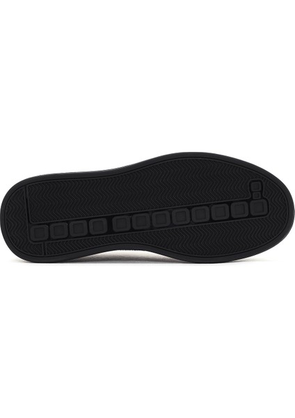 Erkek Siyah Bağcıklı Deri Casual Sneaker 24SFD636018