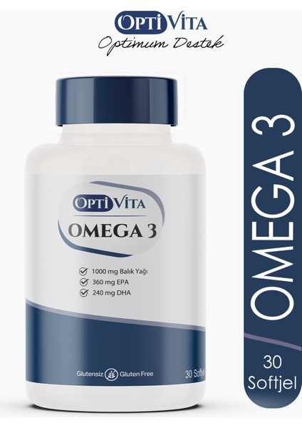Omega 1000 Mg Balık Yağı, Epa + Dha 30 Kapsül Softjel