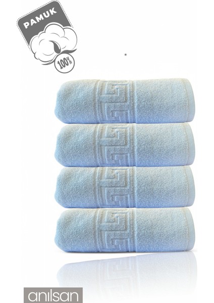 4'lü Greek Mavi Banyo Havlusu - 70x140 Cm, 490 Gr, %100pamuk, Spa Ve Otel Havlusu fiyatları