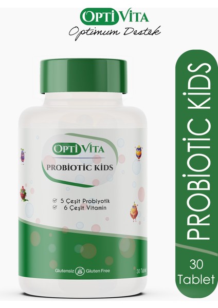 Probiotic Kids 30 Çiğneme Tableti - Çocuklar Için Probiyotik ve Vitamin Içeren Takviye
