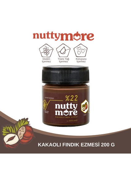 %22 Kakaolu Fındık Ezmesi 200 gr x 2 Adet