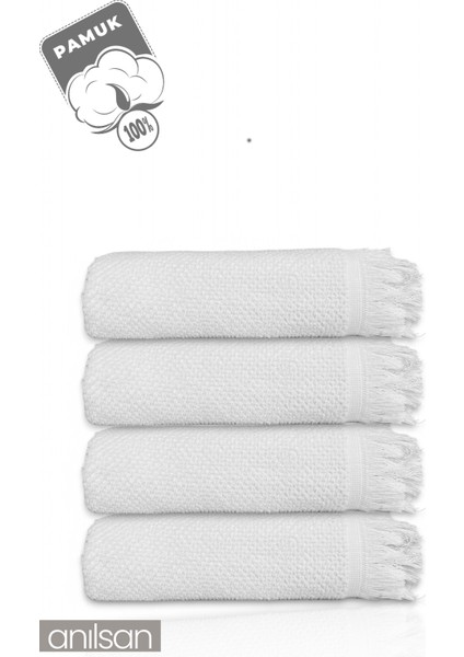 4'lı Beyaz Jelena El Havlusu - 50 x 90 cm , 225 Gr, Pamuk, Spa ve Otel Havlusu, Günlük Kullanıma Uygun fiyatları
