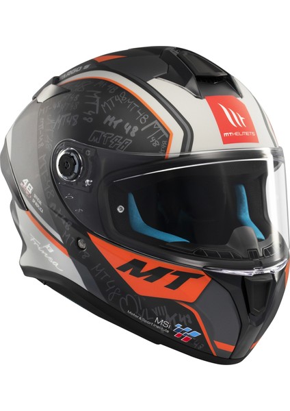 Kask mt Helmets Targo S B4 Turuncu Mat Ivan Ortala modelleri