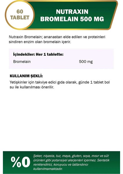 Bromelain 500 mg 60 Tablet