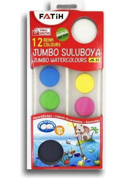 Jumbo Sulu Boya 12 Renk