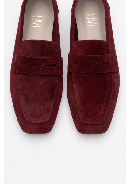 Morne Bordo Süet Deri Kadın Loafer Ayakkabı fiyatları
