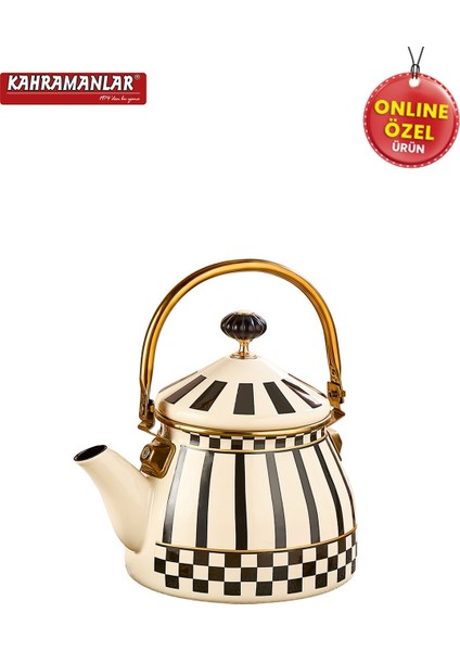 Prime Cream Emaye Bitki Çayı Demliği fırsatları