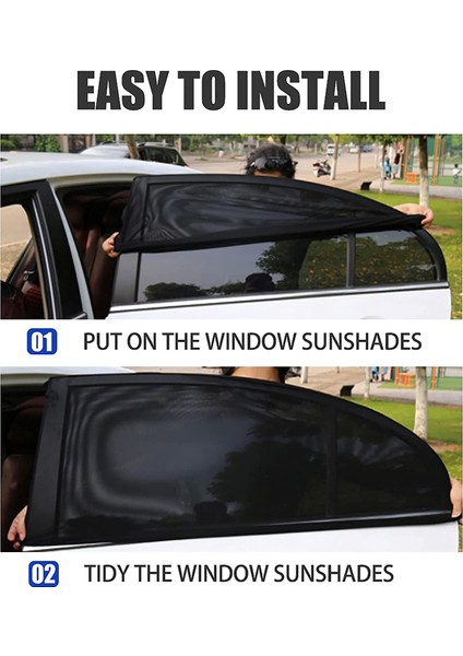 Araba Yan Cam Güneşlik Perde Araç Arka Cam Perdesi (2 Adet)