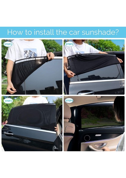 Araba Yan Cam Güneşlik Perde Araç Arka Cam Perdesi (2 Adet)