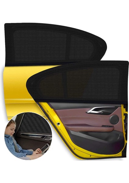 Araba Yan Cam Güneşlik Perde Araç Arka Cam Perdesi (2 Adet)