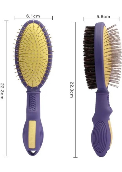 Köpek Tarak Çift Tarafli Köpek Fırçası Evcil Hayvan Saçı Temizleyici Masaj Köpekler Için Fırça Evcil Hayvan Bakımı Saplı Köpek Saçı Fırçası Evcil Hayvan Malzemeleri (Yurt Dışından)