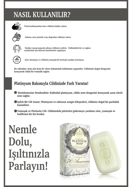 Luxury Platinum Katı Sabun 250 gr | Nemlendirici Ve Besleyici | Platinyum fiyatları