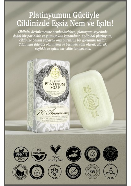 Luxury Platinum Katı Sabun 250 gr | Nemlendirici Ve Besleyici | Platinyum indirimleri