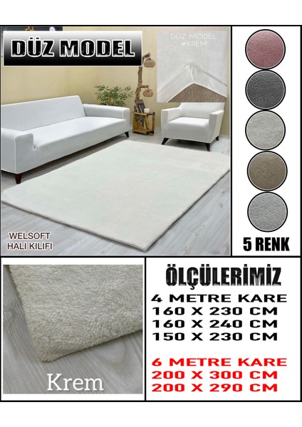 Düz Model Kumaştan Welsoft Lastikli Halı Örtüsü