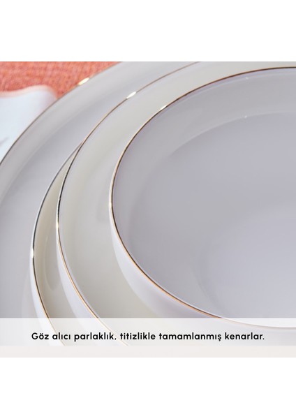 Stream Bone Satürn 24 Parça 6 Kişilik Yemek Takımı Gold