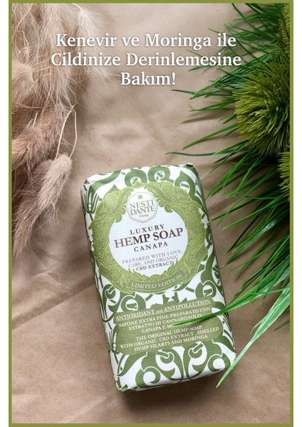 Luxury Hemp Canapa Katı Sabun 250gr | Antioksidan Ve Detoks | Kenevir Özlü fırsatları