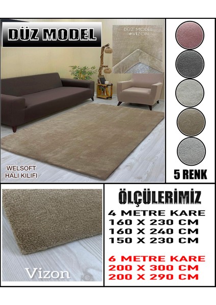 Düz Model Kumaştan Welsoft Lastikli Halı Örtüsü