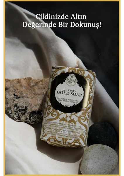 Luxury Gold Katı Sabun 250gr | Aydınlatıcı Ve Besleyici | Altın Özlü modelleri