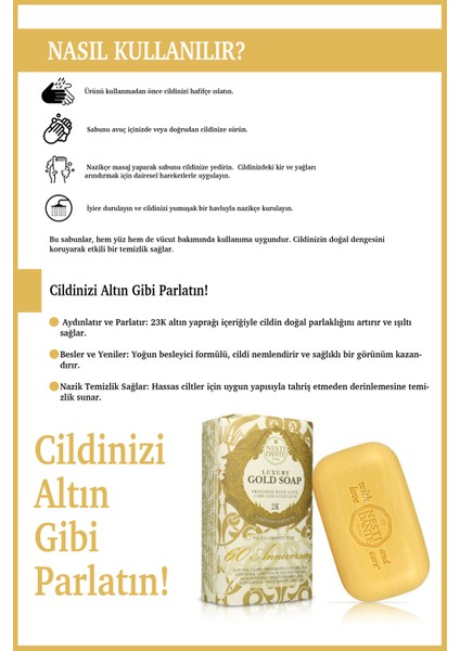 Luxury Gold Katı Sabun 250gr | Aydınlatıcı Ve Besleyici | Altın Özlü fırsatları