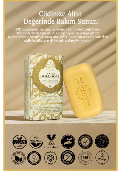 Luxury Gold Katı Sabun 250gr | Aydınlatıcı Ve Besleyici | Altın Özlü indirimleri