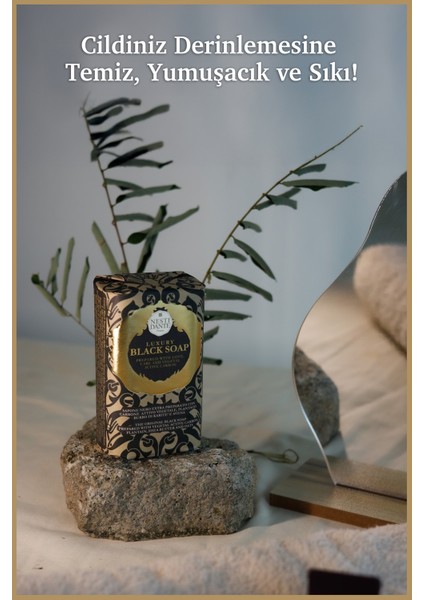 Luxury Black Vegan Gözenek Arındırıcı Nemlendirici,Gözenek Arındırıcı Sabun Vegan Bakım 250 Gr fırsatları