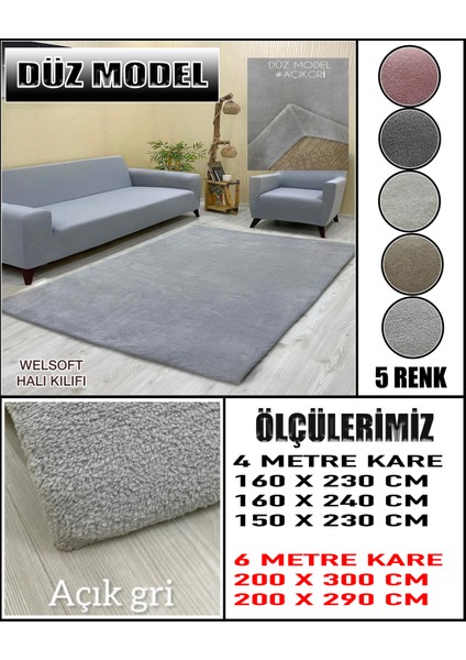 Düz Model Kumaştan Welsoft Lastikli Halı Örtüsü