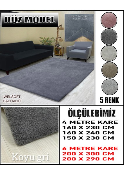 Düz Model Kumaştan Welsoft Lastikli Halı Örtüsü