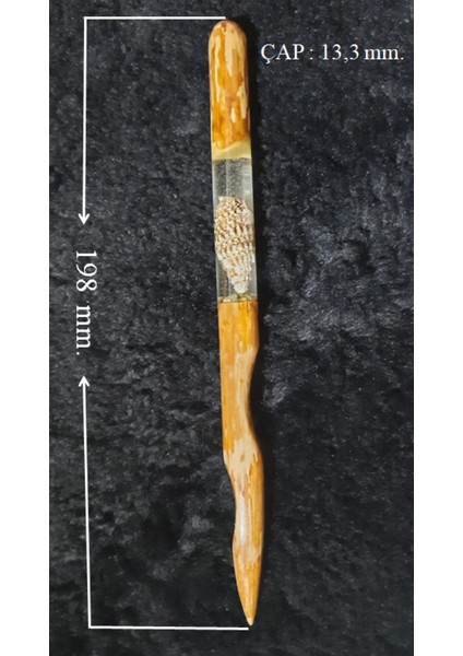 Epoksi Reçine Ahşap Gerçek Deniz Minaresi Japon Toka