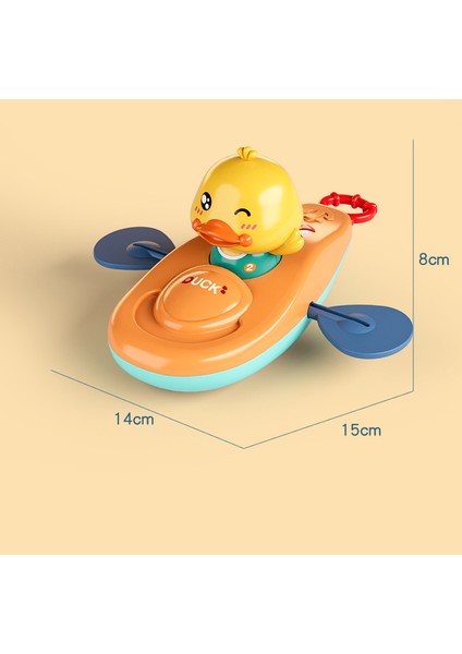 Çocuklar Küçük Sarı Ördek Banyo Banyo Saat Kayık Oyuncak (Yurt Dışından)