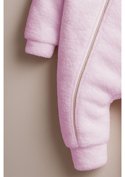 Kız Erkek Bebek ve Çocuk Kapüşonlu Peluş Tavşan Tulum