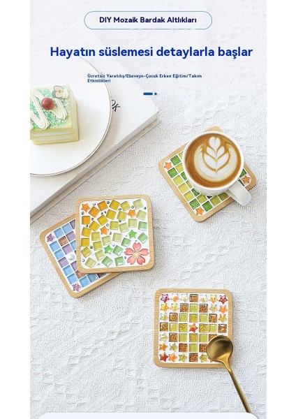 Mozaik Bardak Altlığı Dıy Yaratıcı Çocuklar El Yapımı (Yurt Dışından) modelleri