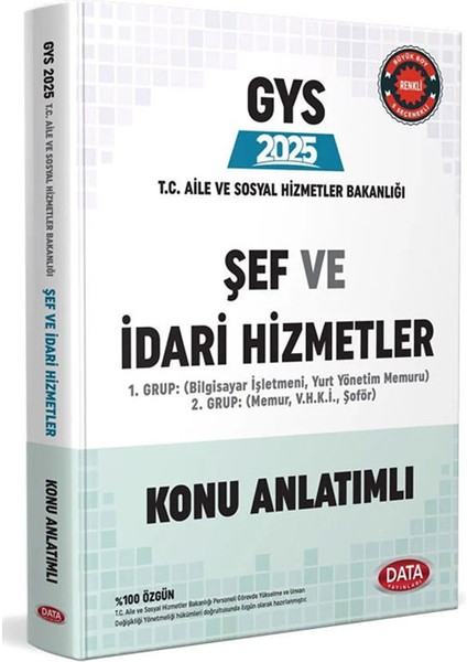 2025 Gys Aile ve Sosyal Hizmetler Bakanlığı Şef ve Idari Hizmetler Sınavına Hazırlık Seti