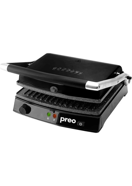 PTG05 2000W 6 Tost Kapasiteli Döküm Plakalı Inox Tost Makinesi