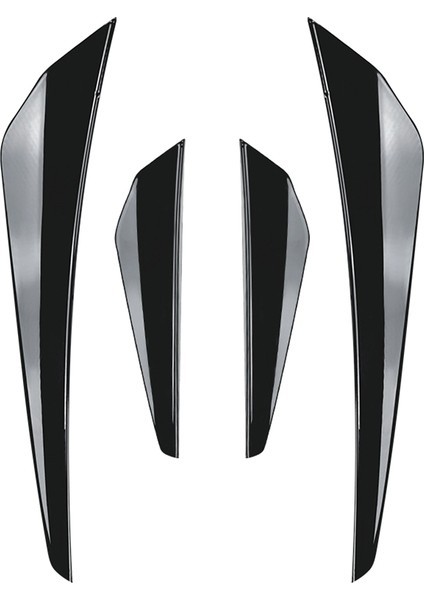 Sant Kuee Araba Parlak Siyah Ön Tampon Yan Splitter Spoiler Trim Sis Lambası Canard Golf M (Yurt Dışından)