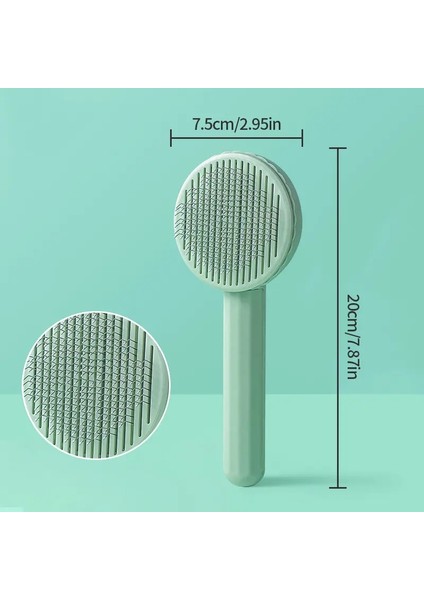 Kedi Tırmığı Evcil Hayvan Tarakı Kendiliğinden Temizlenen Slicker Tarak Saç Temizleme Tarakı Bakım Tarakı Evcil Hayvan Mat Açıcı Tarak Güzellik Slicker Köpek Tarakı Renk:Mavi 3 (Yurt Dışından)