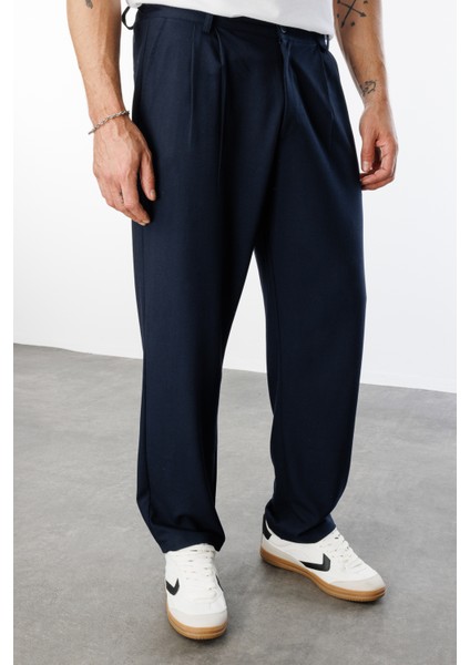 Erkek Baggy Fit Kumaş Pantolon Erkek-Kumaş-Pantolon