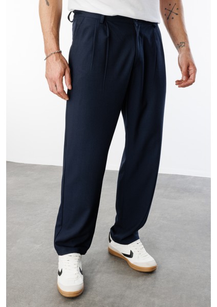 Erkek Baggy Fit Kumaş Pantolon Erkek-Kumaş-Pantolon