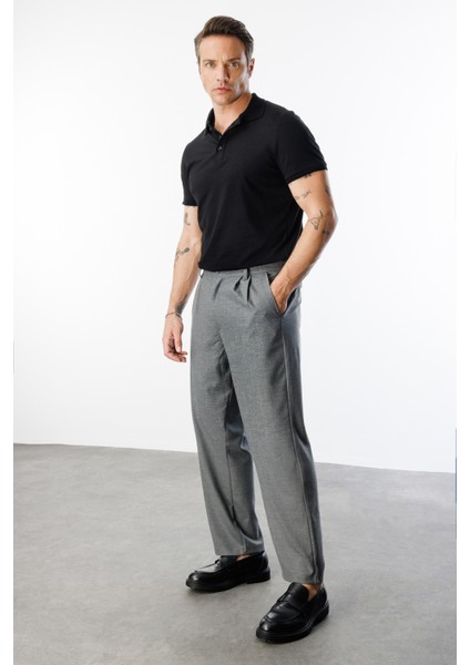 Erkek Baggy Fit Kumaş Pantolon Erkek-Kumaş-Pantolon