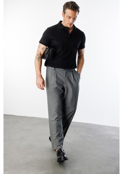 Erkek Baggy Fit Kumaş Pantolon Erkek-Kumaş-Pantolon modelleri