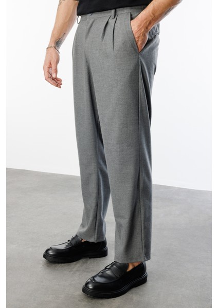 Erkek Baggy Fit Kumaş Pantolon Erkek-Kumaş-Pantolon indirimleri