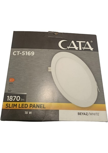 18Watt SLIM LED PANEL - BEYAZ CT-5169
