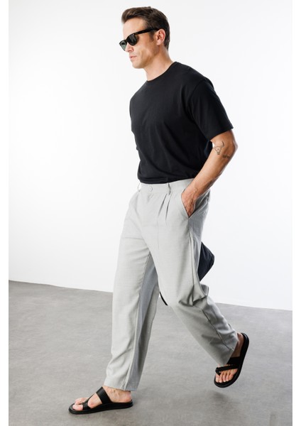 Erkek Baggy Fit Kumaş Pantolon Erkek-Kumaş-Pantolon