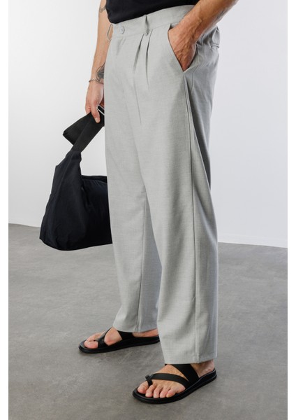 Erkek Baggy Fit Kumaş Pantolon Erkek-Kumaş-Pantolon