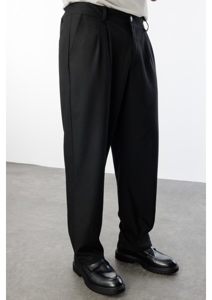 Erkek Baggy Fit Kumaş Pantolon Erkek-Kumaş-Pantolon fırsatları