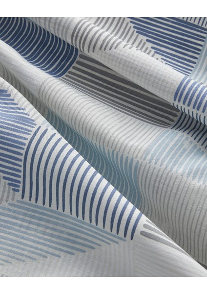 Sea Marine Kolay Ütülenir Çift Kişilik Nevresim Takımı 200x220 cm Mavi - Bej
