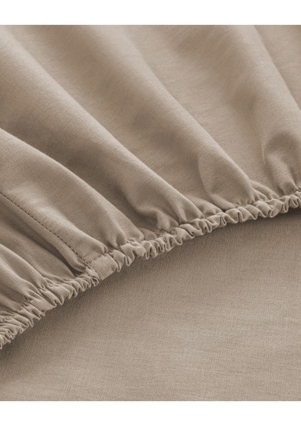 Kahve Köpüğü 140 x 200 cm Pamuklu Ara Ebat Lastikli Çarşaf modelleri