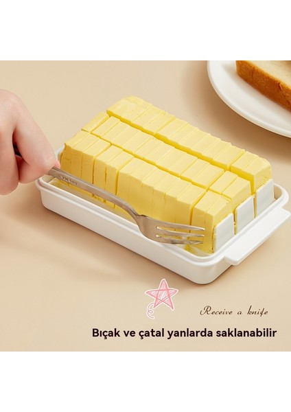 Ev Mutfak Japon Tarzı Kapaklı Dikdörtgen Peynir Parçası Kesme Saklama Kutusu (Yurt Dışından)
