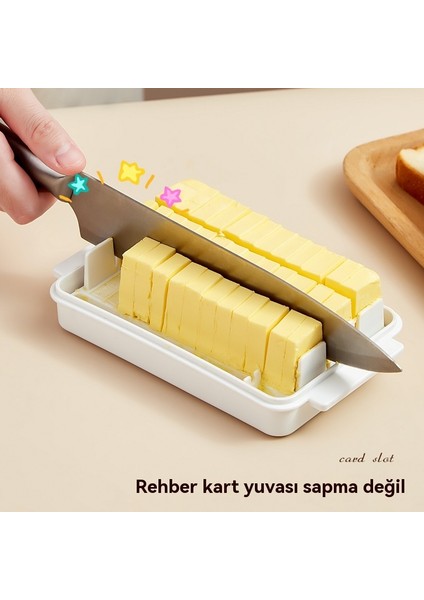 Ev Mutfak Japon Tarzı Kapaklı Dikdörtgen Peynir Parçası Kesme Saklama Kutusu (Yurt Dışından)