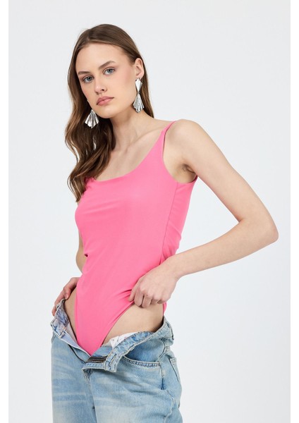 Pembe Ince Askılı Çıtçıtlı Bodysuit 13255 modelleri